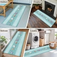 thumbnail image 5 of Teal Summer Coastal 2'x6' Runner Rugs for Hallway Kitchen Bedside Non Slip Washable, Modern Ocean Waves Starfish Shell Entryway Rug Runners with Rubber Backing, Long Carpet Runner for Laundry Room, 5 of 8