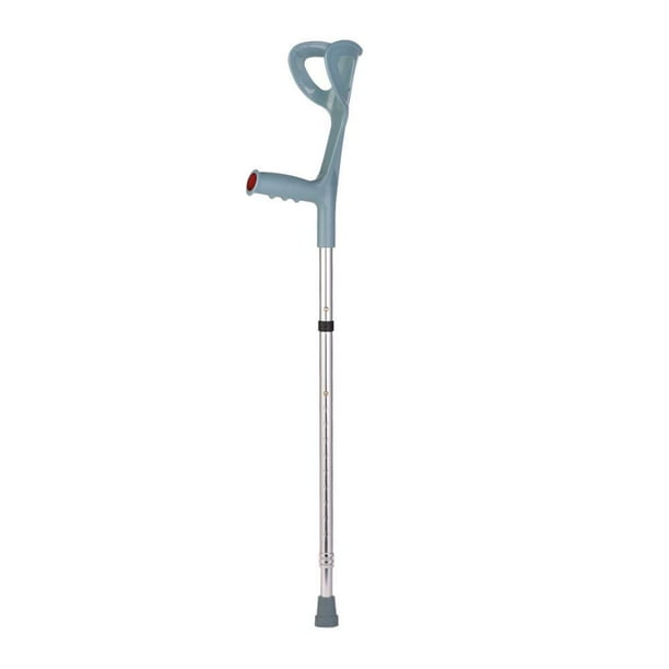 VISIONULetro Muleta de antebrazo plegable y ligera, bastón de aluminio, altura ajustable, mango ergonómico con agarre cómodo 2ZG-0IGM (plata)