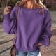 thumbnail image 4 of Suéter de Cuello Redondo para Mujer, Holgado, de Lana de Cordero, Informal, Versátil, de Larga, para Otoño e Invierno. L, 4 of 8