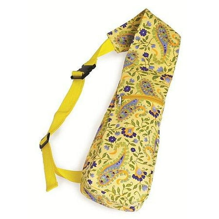 Pack of 2 Insulated Wine Bottle Backpack Tote Bags - Buttercup Yellow Paisley
