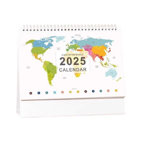 Office Desktop Calendar 2025 English Clock In Multi Functional Pocket Calendar Day And Month Calendar