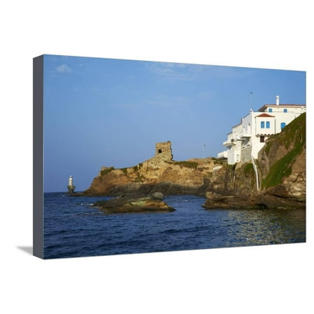 Hora, Andros Island, Cyclades, Greek Islands, Greece, Europe Stretched Canvas Print Wall Art By
