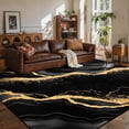 thumbnail image 6 of Bleum Cade 5'x7' Area Rugs for Living Room, Black Gold Marble Swirl Abstract Rug Ultra Soft Washable Rugs for Bedroom, Anti Slip Durable Carpet for Dining Room, 6 of 11