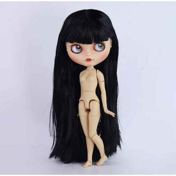 Blyth 30cm BJD Doll Pouting Lips & Bunny Teeth - 19 Joints Poseable Tan Skin Matte Face, 4 Pull-Ring Changeable Eyes, Girls Gift