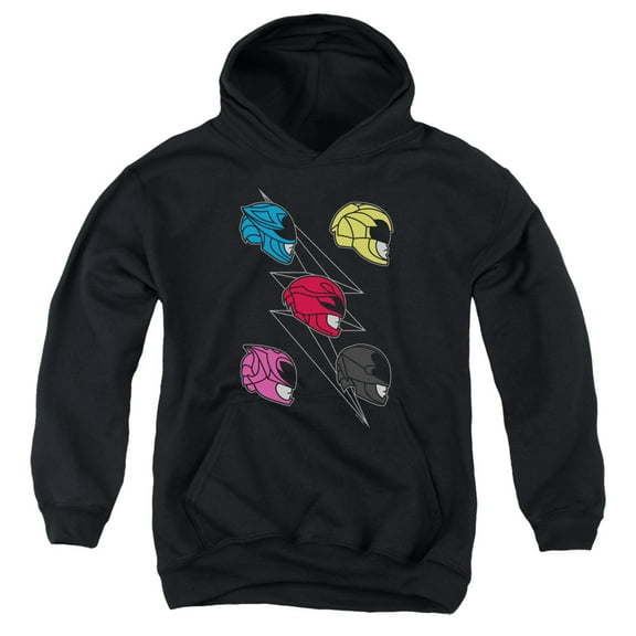 Power Rangers - Line Helmets - Youth Hooded Sweatshirt - Small
