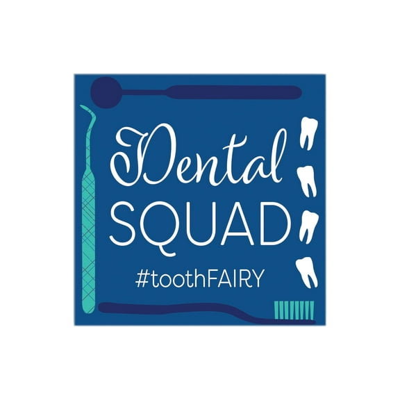 Dental Squad Tooth Fairy Blue Toothbrush 12 x 12 Wood Wall Sign Plaque