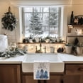 thumbnail image 2 of Hello Winter Kitchen Towels Set of 2,Blue Tree Snowflake Dish Hand Towels Holiday Home Indoor Bathroom Party Seasonal Noel Decorations, 2 of 6