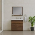 thumbnail image 4 of Alya Bath Paterno 36" Modern Wood Freestanding Bathroom Vanity in Rosewood Brown, 4 of 7