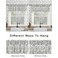 thumbnail image 4 of Farmhouse Flowers Curtain Valance for Windows/Living Room/Kitchen/Bathroom/Café, Short Rod Pocket Tier Curtain Window Treatment Panel Pastoral Vintage Leaf Spring Summer Topper Curtain 54''x18'', 4 of 6