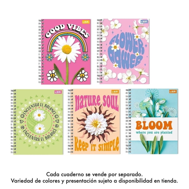 Cuaderno Upak Profesional Gladiador 100h Cuadro Chico Flores de Onda Varios Modelos 1 Pieza
