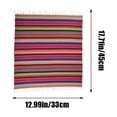 thumbnail image 5 of Edgergery Colorful Stripe Tablecloth 108.1x13.8 Inch,Mexican Serape Blanket with Tassels for Party Decor,Rectangle Woven Stripe Tablecloth,Picnic Blankets Dining Table Cover, 5 of 5