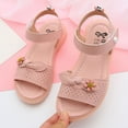 thumbnail image 6 of Cathalem Little Girls Sandals Toddler Girl Sandals Girls' Sandals - Comfort Sole Open Toe Dress Sandals for Little and Big Girls - Fancy Girls Glitter Princess Sandals (Pink,3.5), 6 of 8