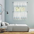 thumbnail image 5 of Aqua Coastal Shell Kitchen Curtains Sets for Windows 36 Inch Length, Nautical Coral Starfish Seahorse Rod Pocket Window Treatments Tier Curtains and Valances Set for Bedroom/Bathroom, 5 of 8