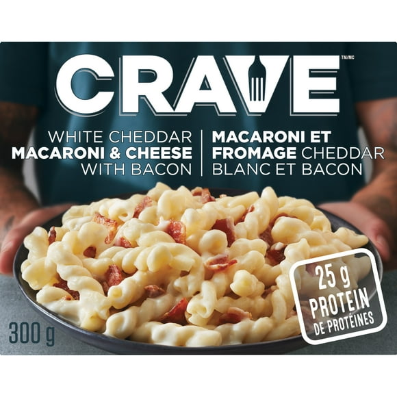 CRAVE White Cheddar Mac & Cheese with Bacon, 300g