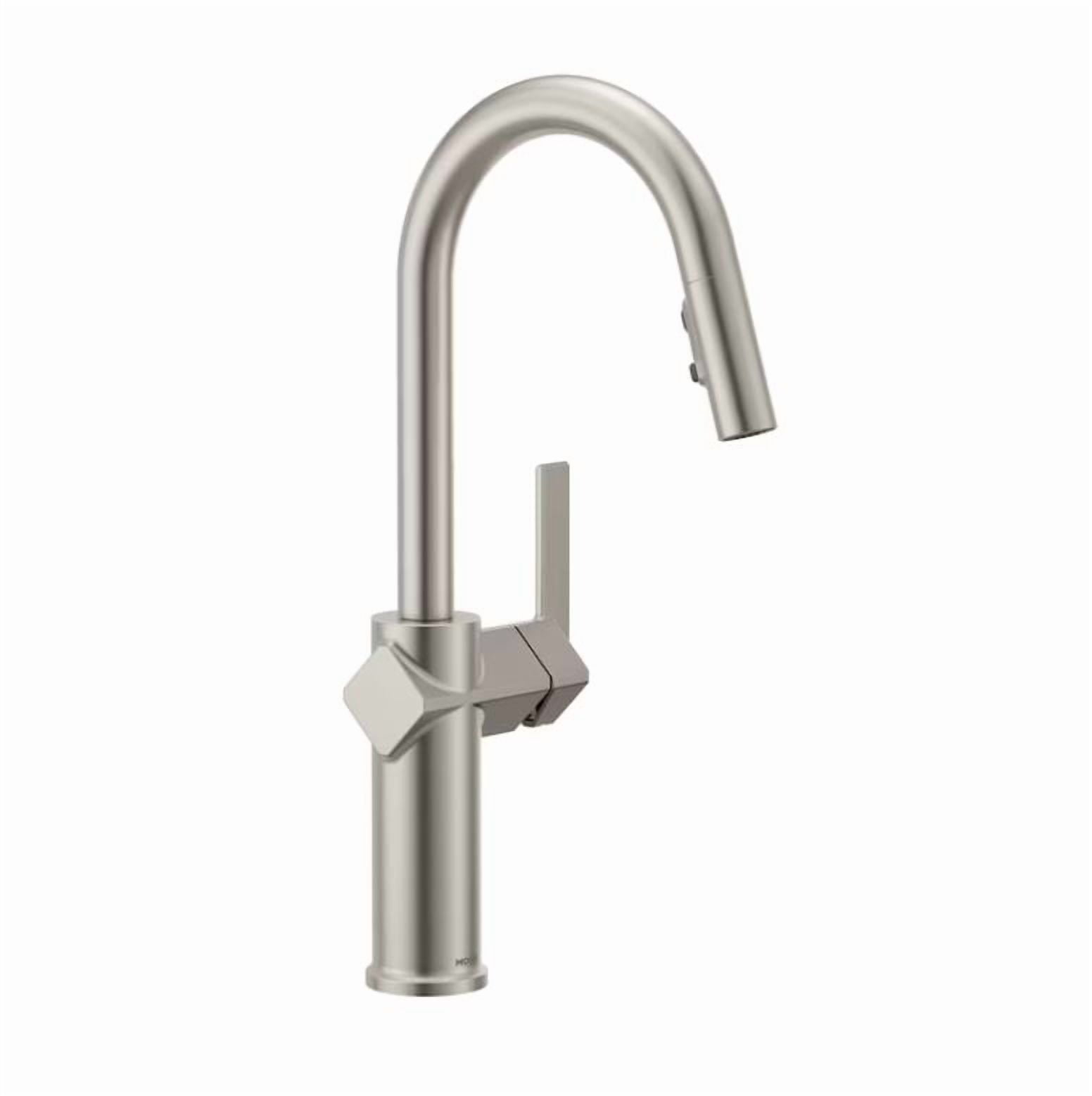 Moen Joric Spot Resist Stainless Single Handle Deck-mount Pull-down Kitchen Faucet with Sprayer (Includes Deck Plate)