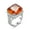 Orange, variant on Adjustable Size Big Square Orange Stone Crystal Cocktail Ring for Women RA219