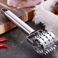 thumbnail image 5 of Hongchun 19cm Tenderizer Tool, Silver Stainless Steel Meat Hammer, Roller Type Meat Tenderizer, Used for Steaks, Pork Chops and Other Cured Meats Note: The data are all manual measurement, please allow error from 1 - 3cm, due to the light and display difference, there will be a certain color difference, depending on the physical object received., 5 of 5
