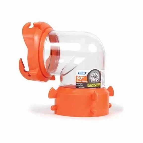 Camco CMC39856 Rhino 90 deg Sewage Swivel Fitting, Clear