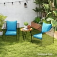 thumbnail image 2 of Outsunny Outdoor Chair Cushions with Backrest for Garden Patio, Turquoise, 2 of 10