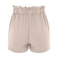 thumbnail image 4 of WAYUTE Womens Shorts High Waisted Shorts Striped Ruffle Stretch Beach Short with Pockets Casual Versatile Summer Outdoor, 4 of 6