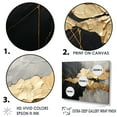 thumbnail image 3 of Designart "Meditating In The Black And Gold Abstraction I" Abstract Painting Canvas Art Print, 3 of 7