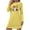 Yellow#2, variant on Xuniizn Long Sleeve Dress for Women, Crew Neck Ghost Print Knee Length Halloween Dress, Soft Comfortable Casual Dress