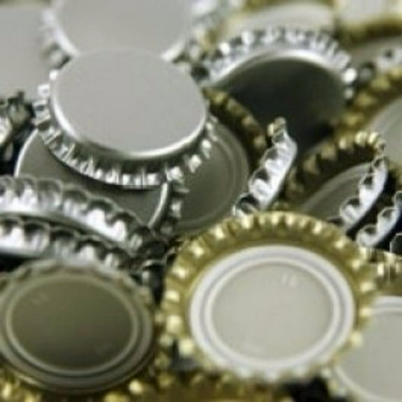 Silver Oxygen Barrier Beer Bottle Caps - Approx. 144 Pack