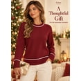 thumbnail image 3 of Eytino Sweaters for Women Oversized Crewneck Long Sleeve Drop Shoulder Pullover Top Casual Loose Fit Fall Winter Sweater, 3 of 9