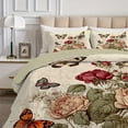 thumbnail image 4 of Flymme Bedspreads for Queen Size Bed ,3-Piece Floral Full/Queen Quilt Set with 2 Pillow Shams ,Reversible Microfiber Bedding Sets for All Seasons, 4 of 7