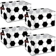 thumbnail image 1 of Cesta de almacenamiento Bokon para balón deportivo con estampado de fútbol, 1 of 6