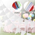 thumbnail image 3 of Banderas de banderines Uxcell de 100 pies, cuerdas colgantes de triángulo, banderas DIY para fiestas, blancas, 60 Pcs, 3 of 5
