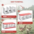 thumbnail image 5 of Chicken Nesting Boxes for Laying Eggs, Metal Chicken Nesting Box with Swing Perch and Roll Out Egg Collection for Chicken Coop, Egg Laying Boxes for Chickens, Hens, Ducks, 5 of 7
