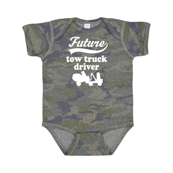 Inktastic Future Tow Truck Driver Childs Boys Baby Bodysuit