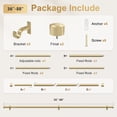 thumbnail image 4 of HEI! DEAR 1" Adjustable Gold Curtain Rod Heavy Duty with Solid Aluminum Finials,36-88", 4 of 10