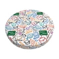 thumbnail image 1 of Saiise Housse de Tabouret de Bar Imprimée Rentrée des Classes, Coussin de Siège Rond pour Tabourets en Bois et Métal, Confortable et Durable-14 Pouces, 1 of 7