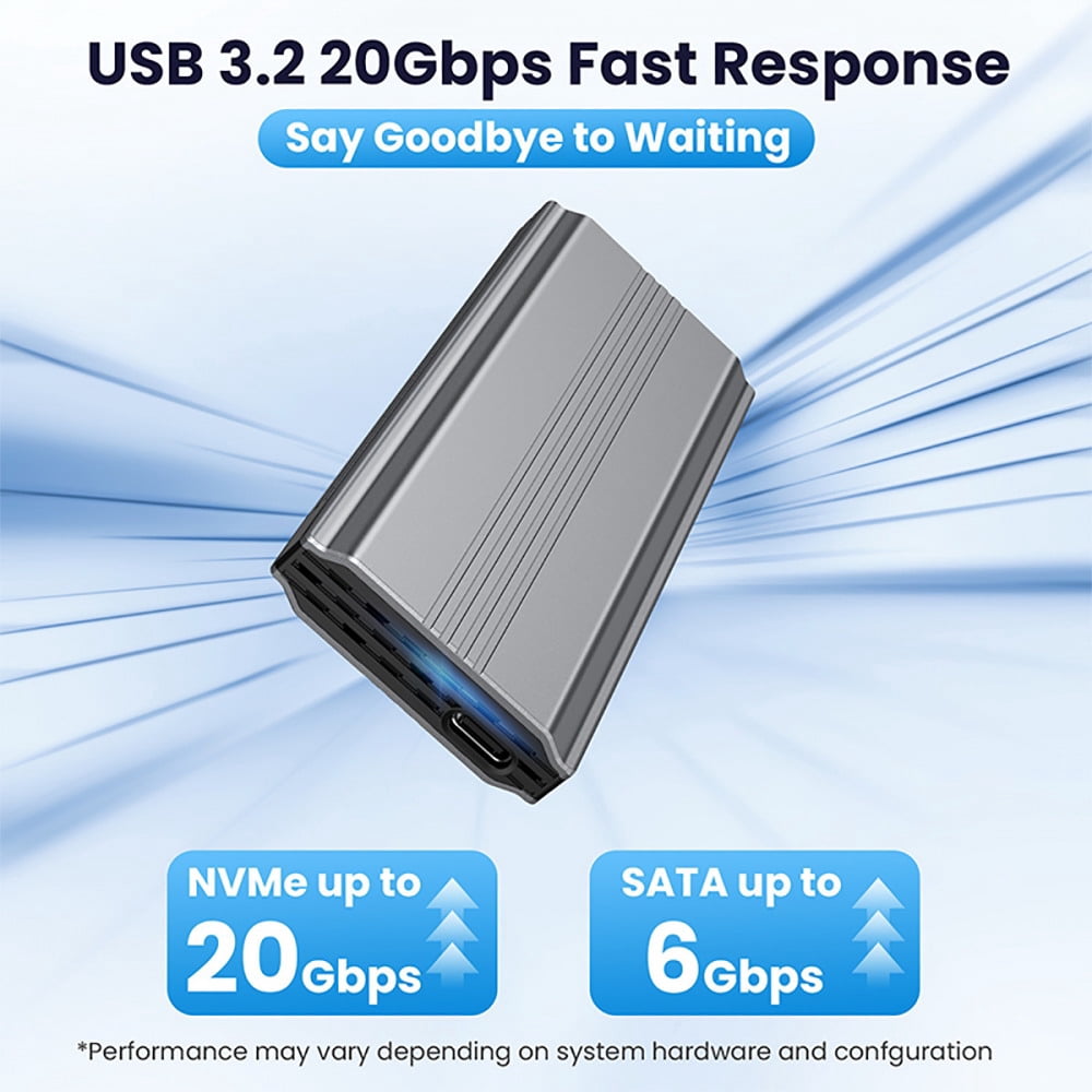 CY Type-C USB3.2 USB4 20Gbps to M-key M.2 NGFF NVME SATA SSD PCBA Enclosure 2280/2242/2260mm RTL9220