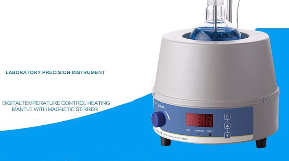 PreAsion Electric Stirring Digital Display Thermostatic Heating Sleeve Magnetic Stirrer Heating Mantle Heating Mantle Kit 220V