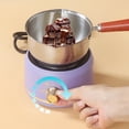 thumbnail image 2 of Chocolate Melting Pot Set Stainless Steel 500 ml Mini Heating Furnace With Wooden Handle For Home Candy Making Milk Warming, 2 of 6