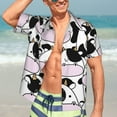 thumbnail image 7 of Kll Men'S Hawaiian Shirt Short Sleeve Button Down Beach Shirts-Cute Animal With Cow, 7 of 7