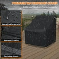 thumbnail image 3 of STARTWO Patio Chair Covers Outdoor Furniture Covers Waterproof Fit for 32"Lx 37" W x 36"H Lounge Deep Seat, Black, 3 of 8