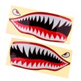 thumbnail image 1 of 2 Piezas Tiburón Boca Ojos Calcomanías Pegatinas Kayak Barco Pesca Gráficos Accesorios Sunnimix Calcomanía de dientes de tiburón, 1 of 5