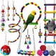 thumbnail image 1 of 15 paquetes de juguetes para masticar columpios para pájaros, juguetes para loros adecuados para periquitos pequeños, cacatúas, conures, pinzones, periquitos, guacamayos, 1 of 5