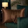 thumbnail image 5 of TOPRenddon Satin Pillowcase 20x30 - Cooling Pillow Cover for Hair & Skin, Wrinkle-Free Standard Size Pillow Case with Envelope Closure, Coffee, 5 of 8
