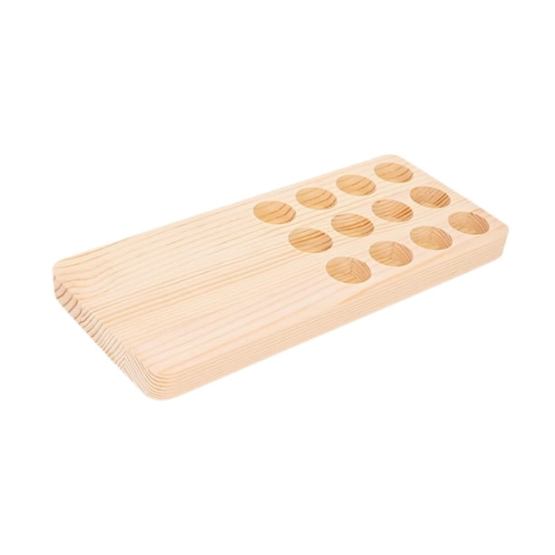 Estante de almacenamiento para aceites esenciales, contenedor para botellas con bola rodante, 12 ranuras, soporte de exhibición de mesa para