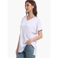 thumbnail image 6 of Women's Tshirts Casual V Neck Short Sleeve Loose Summer Tunic Tops, 6 of 6