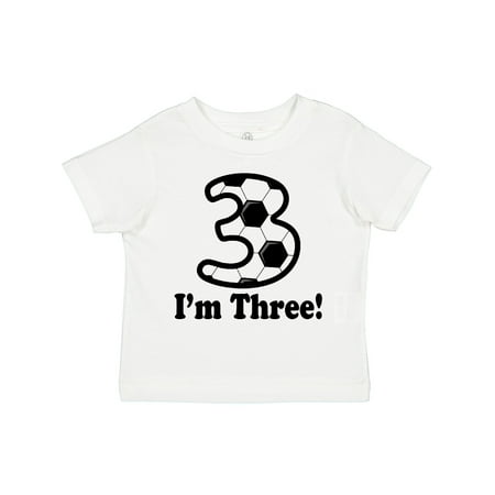 

Inktastic 3 Year Old Soccer Party 3rd Birthday Boys or Girls Toddler T-Shirt