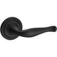 thumbnail image 1 of Baldwin Reserve PSDECRTRR190 Passage Right Hand Decorative Lever and Traditional Round Rose with 6AL Latch and Dual Strike Satin Black Finish, 1 of 3