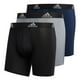 thumbnail image 1 of Calzoncillos tipo bóxer adidas para hombre, paquete de 3, color negro/gris/azul marino, talla M, 1 of 9