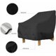 thumbnail image 2 of Funda para sillón de jardín de exterior con asiento profundo, funda impermeable 210D, 80 x 85 x 91 cm (negra), 2 of 5
