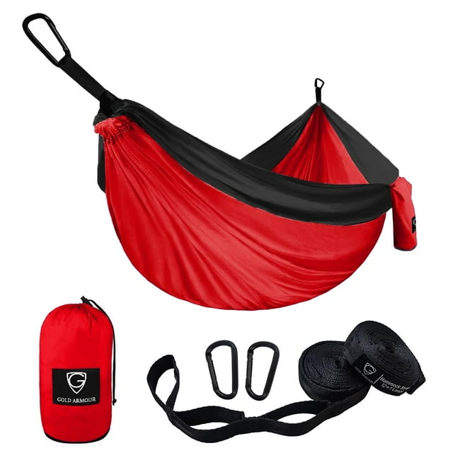 Hamaca de Camping Gold Armour XL Doble Capacidad 225 kg Roja